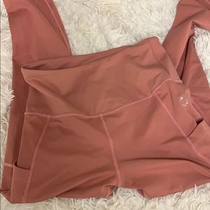 Rose Pink Cuves N Combatboots leggings